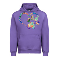 Tulip dog paw print tie dye rainbow dog lover rescue retro 70s t shirt Urban Hoodie - linhVisuals