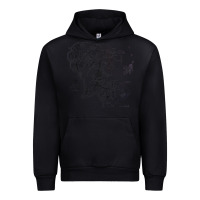 Black middle earth map [tw] Urban Hoodie - linhVisuals