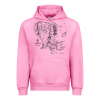 Fuchsia Pink middle earth map [tw] Urban Hoodie - linhVisuals