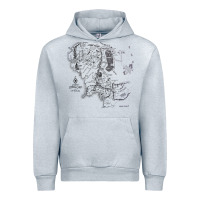 Heather Grey middle earth map [tw] Urban Hoodie - linhVisuals