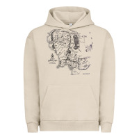 Pigment French Oak middle earth map [tw] Urban Hoodie - linhVisuals