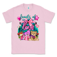 Bubblegum Pink Loads of love truck Valentine's Day Classic Tee - HowdyJamesFarm