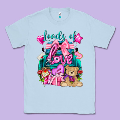 Loads Of Love Truck Valentine's Day Classic Tee Designed By Howdyjamesfarm