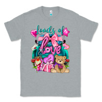 Heather Grey Loads of love truck Valentine's Day Classic Tee - HowdyJamesFarm