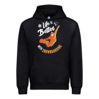 Black snowboard t  shirt snowboarding i snowboarder i winter sports t  shirt Urban Hoodie - linhVisuals
