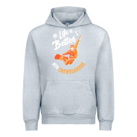 Heather Grey snowboard t  shirt snowboarding i snowboarder i winter sports t  shirt Urban Hoodie - linhVisuals