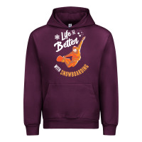 Mauve Wine snowboard t  shirt snowboarding i snowboarder i winter sports t  shirt Urban Hoodie - linhVisuals