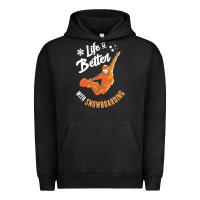 Pigment Black snowboard t  shirt snowboarding i snowboarder i winter sports t  shirt Urban Hoodie - linhVisuals