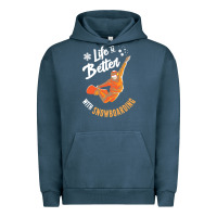Pigment Midnight Navy snowboard t  shirt snowboarding i snowboarder i winter sports t  shirt Urban Hoodie - linhVisuals