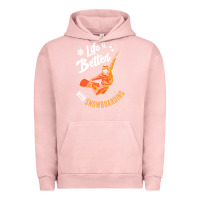 Pigment Salmon snowboard t  shirt snowboarding i snowboarder i winter sports t  shirt Urban Hoodie - linhVisuals