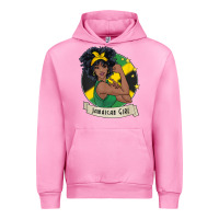 Fuchsia Pink jamaican black woman t shirt jamaica afro girl pride Urban Hoodie - linhVisuals