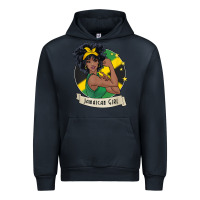 Navy jamaican black woman t shirt jamaica afro girl pride Urban Hoodie - linhVisuals
