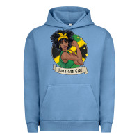 Pigment Pebble Blue jamaican black woman t shirt jamaica afro girl pride Urban Hoodie - linhVisuals