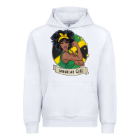 White jamaican black woman t shirt jamaica afro girl pride Urban Hoodie - linhVisuals