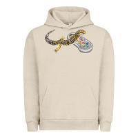 Pigment French Oak leopard gecko playing video game lizard & reptiles gamers t shirt Urban Hoodie - linhVisuals