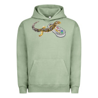 Pigment Oil Green leopard gecko playing video game lizard & reptiles gamers t shirt Urban Hoodie - linhVisuals