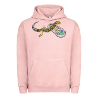 Pigment Salmon leopard gecko playing video game lizard & reptiles gamers t shirt Urban Hoodie - linhVisuals