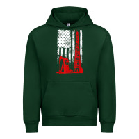 Forest Green oilfield shirt   us flag oil rig shirt Urban Hoodie - linhVisuals