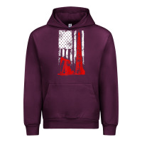 Mauve Wine oilfield shirt   us flag oil rig shirt Urban Hoodie - linhVisuals