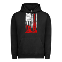 Pigment Black oilfield shirt   us flag oil rig shirt Urban Hoodie - linhVisuals