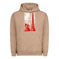 Pigment Burro oilfield shirt   us flag oil rig shirt Urban Hoodie - linhVisuals