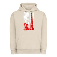 Pigment French Oak oilfield shirt   us flag oil rig shirt Urban Hoodie - linhVisuals