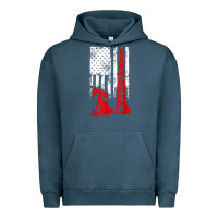 Pigment Midnight Navy oilfield shirt   us flag oil rig shirt Urban Hoodie - linhVisuals