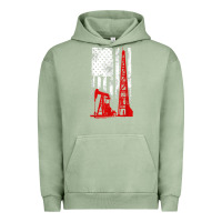 Pigment Oil Green oilfield shirt   us flag oil rig shirt Urban Hoodie - linhVisuals