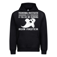 Black paranormal investigator ghost hunting t shirt Urban Hoodie - linhVisuals