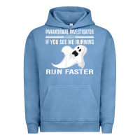 Pigment Pebble Blue paranormal investigator ghost hunting t shirt Urban Hoodie - linhVisuals