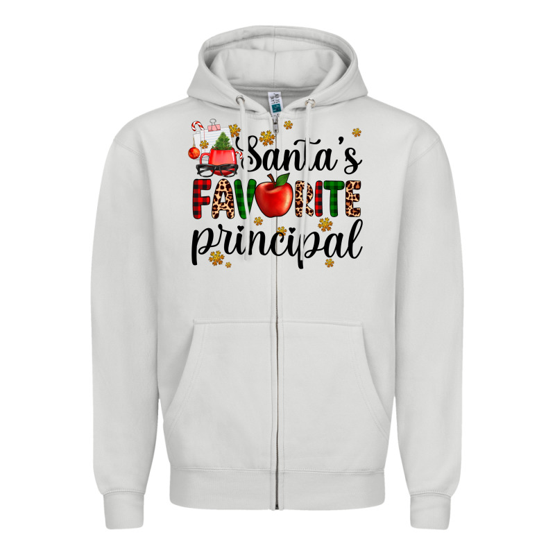 Santa's Favorite Principal Zipper Hoodie by AdoDesignShop | Teevron