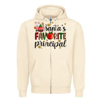 Sandshell santa's favorite principal Zipper Hoodie - AdoDesignShop