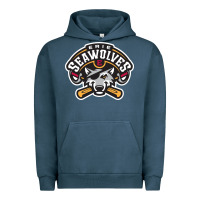 Pigment Midnight Navy sport american Urban Hoodie - linhVisuals