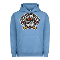 Pigment Pebble Blue sport american Urban Hoodie - linhVisuals