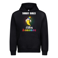 Black mens sorry girl i like bananas funny lgbt gay pride tshirt gifts Urban Hoodie - linhVisuals