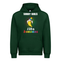 Forest Green mens sorry girl i like bananas funny lgbt gay pride tshirt gifts Urban Hoodie - linhVisuals