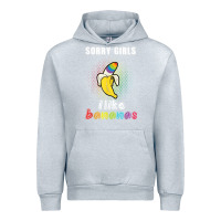 Heather Grey mens sorry girl i like bananas funny lgbt gay pride tshirt gifts Urban Hoodie - linhVisuals