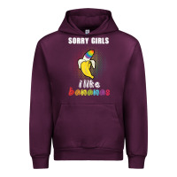 Mauve Wine mens sorry girl i like bananas funny lgbt gay pride tshirt gifts Urban Hoodie - linhVisuals