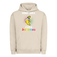 Pigment French Oak mens sorry girl i like bananas funny lgbt gay pride tshirt gifts Urban Hoodie - linhVisuals