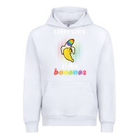 White mens sorry girl i like bananas funny lgbt gay pride tshirt gifts Urban Hoodie - linhVisuals