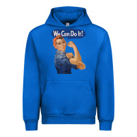 Cobalt rosie the riveter shirt we can do it feminist retro t shirt Urban Hoodie - linhVisuals