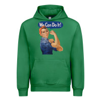 Emerald rosie the riveter shirt we can do it feminist retro t shirt Urban Hoodie - linhVisuals