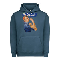 Pigment Midnight Navy rosie the riveter shirt we can do it feminist retro t shirt Urban Hoodie - linhVisuals