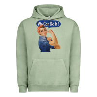 Pigment Oil Green rosie the riveter shirt we can do it feminist retro t shirt Urban Hoodie - linhVisuals
