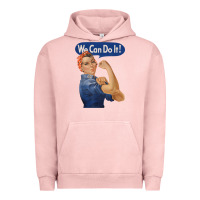Pigment Salmon rosie the riveter shirt we can do it feminist retro t shirt Urban Hoodie - linhVisuals