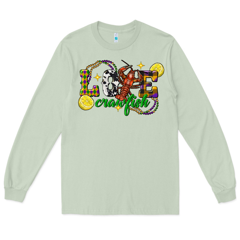 Mardi Gras Love Crawfish Long Sleeve Tee by FaDigitalArtStudio | Teevron