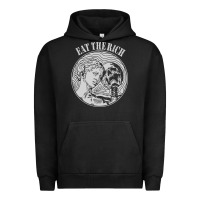Pigment Black eat the rich Urban Hoodie - linhVisuals