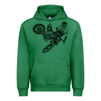 Emerald Eli Tomac Jump Illustration Urban Hoodie - linhVisuals