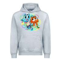 Heather Grey gumball and darwin Urban Hoodie - linhVisuals