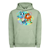 Pigment Oil Green gumball and darwin Urban Hoodie - linhVisuals